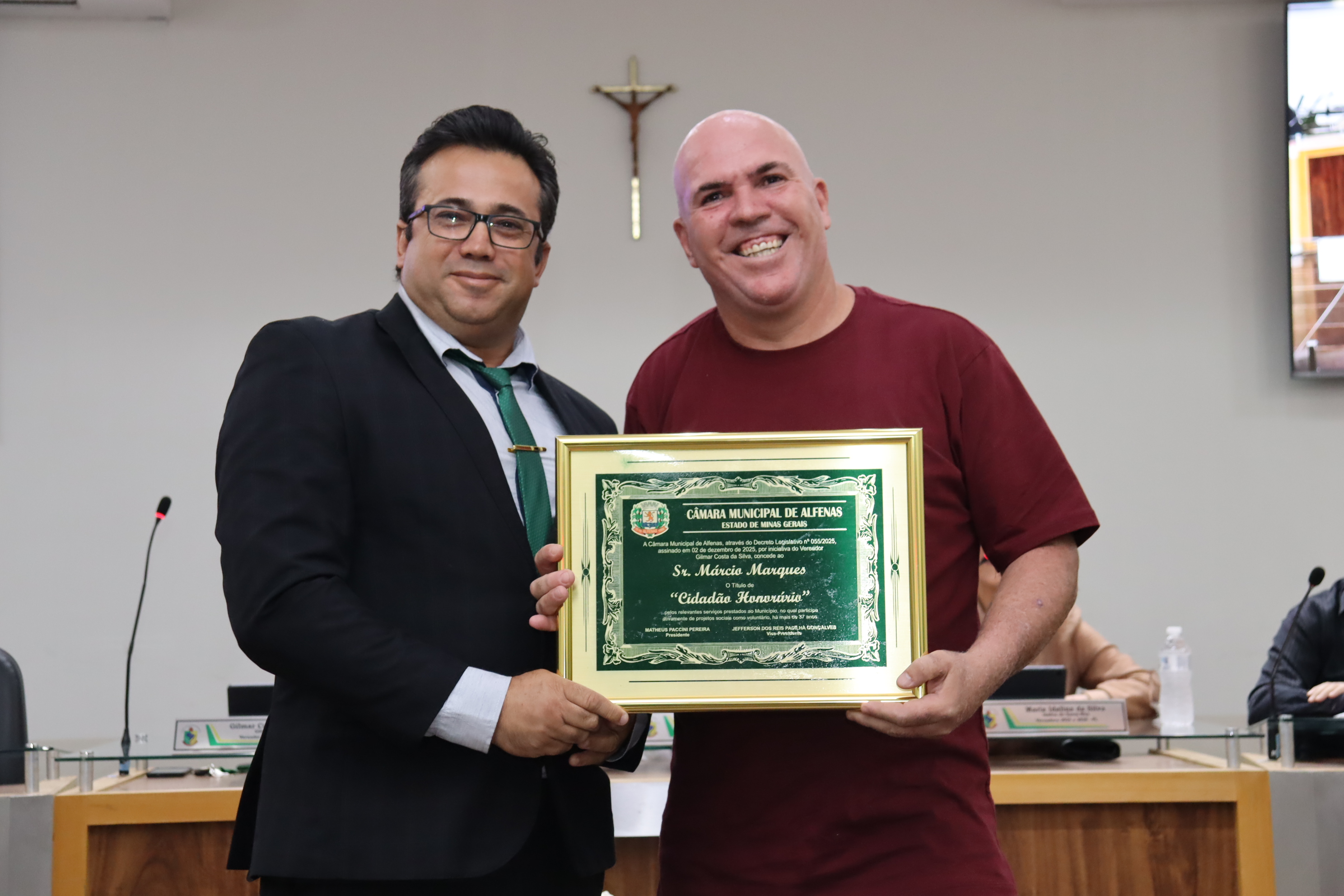 Márcio Marques recebe Título de Cidadão Honorário de Alfenas