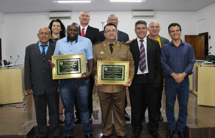 Coronel Aurecy e Robert Pereira são homenageados em Sessão Solene