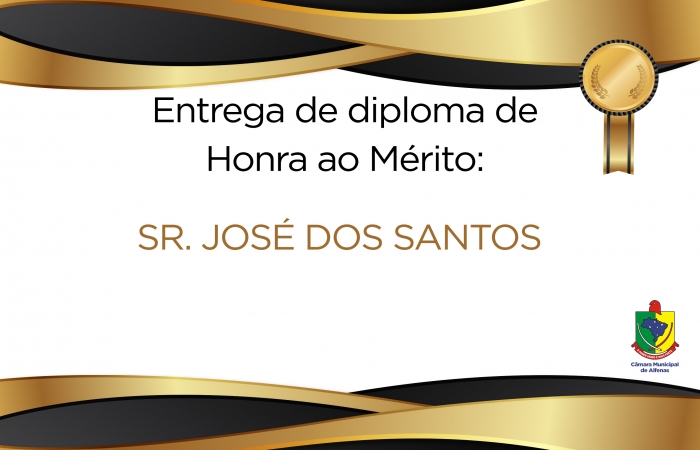 José dos Santos será homenageado nesta sexta