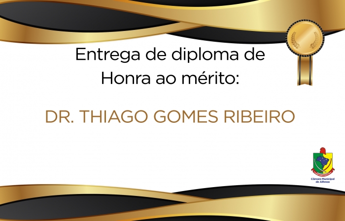 Dr. Thiago será homenageado nesta sexta