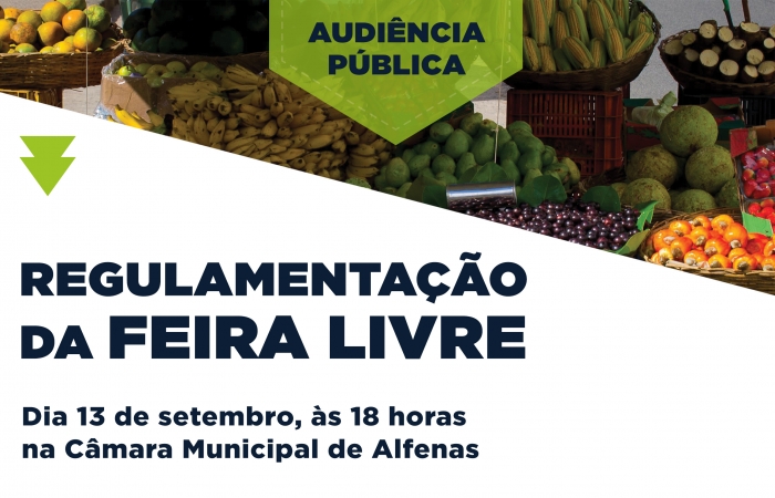 Regulamentação da Feira Livre será tema de Audiência Pública